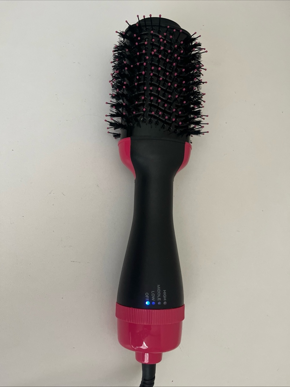 One Step Hair Dryer Hot Brush Styler Volumizing Hot Air Brush Pink Black Tested